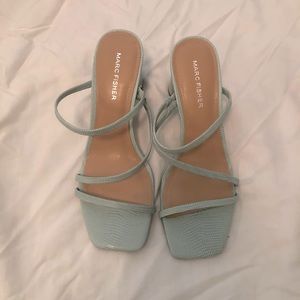 Marc Fisher mint snake print sandals